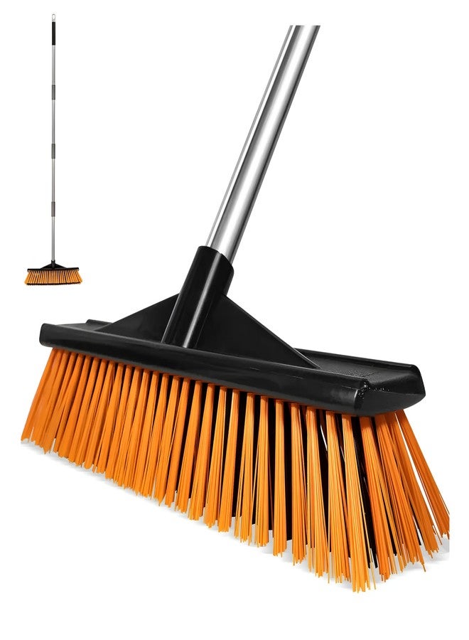 HOMSLECTO Heavy Duty Large Hard Floor Cleaning Brush With Durable PVC Bristles,54" Tough Stainless Steel Long Handle For Outdoor,Garage,Deck,Driveway,Patio,Walkway,Balcony,Industrial,Wet&Dry Use - Image 1